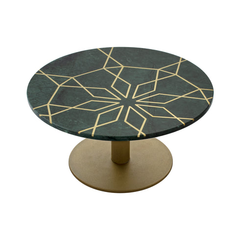Green Marble and Brass Decor Set